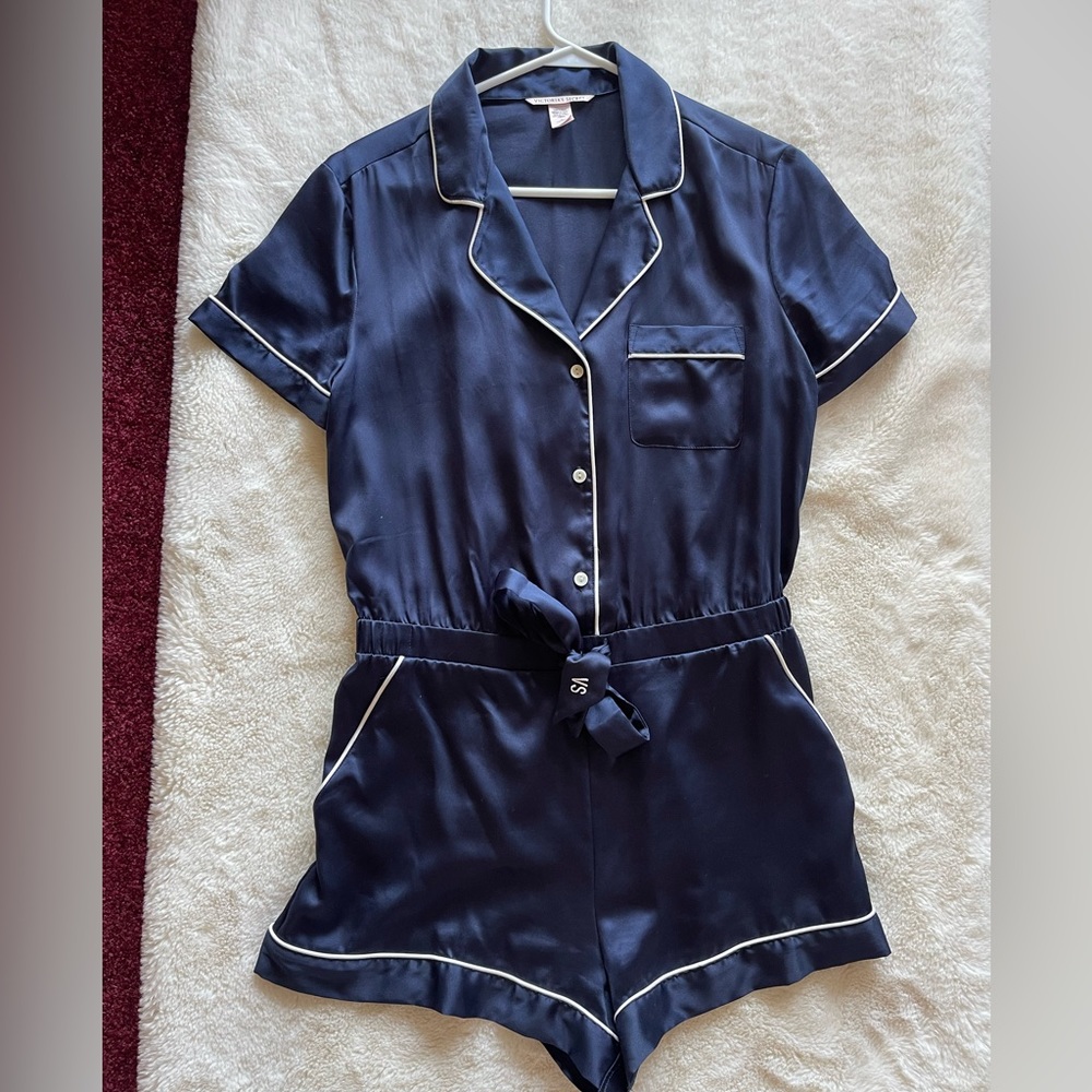Victoria’s Secret Satin Pajama Romper size medium
